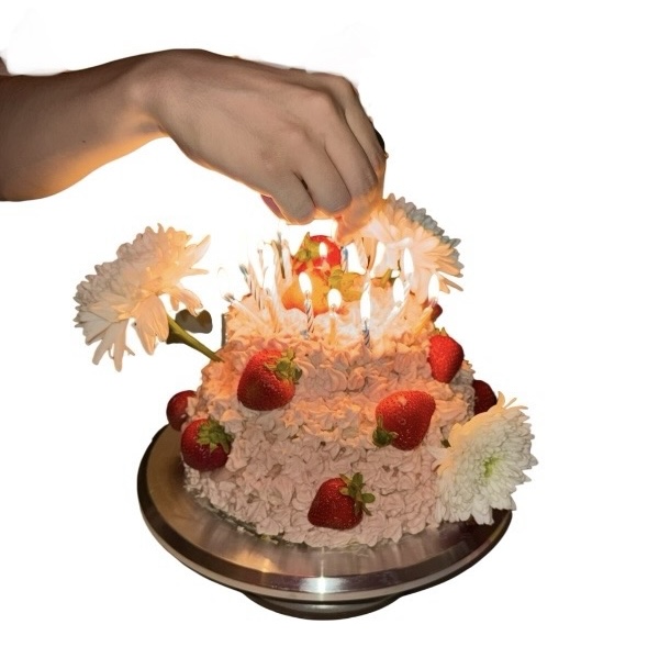 strawberry matcha cake